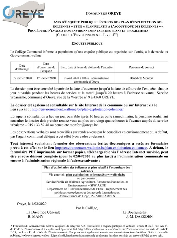 Avis EP affiche réglementaire FR