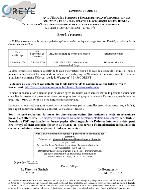Avis EP affiche réglementaire FR